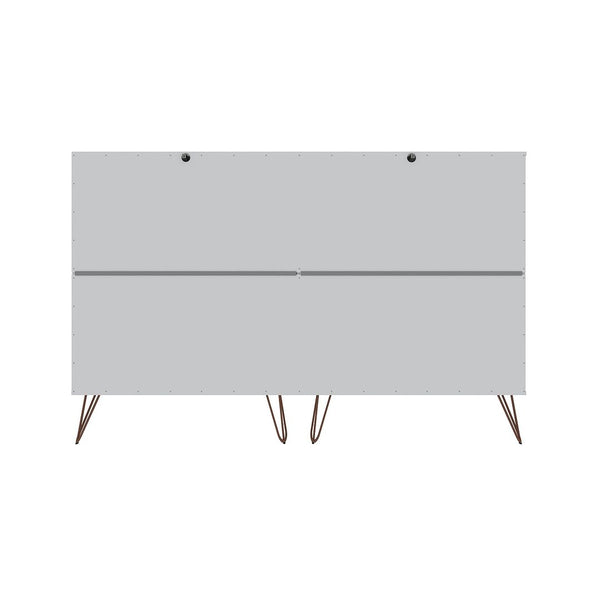 Manhattan Comfort Rockefeller Mid-Century Modern 3- Piece Bedroom Dresser Set White 178GMC1