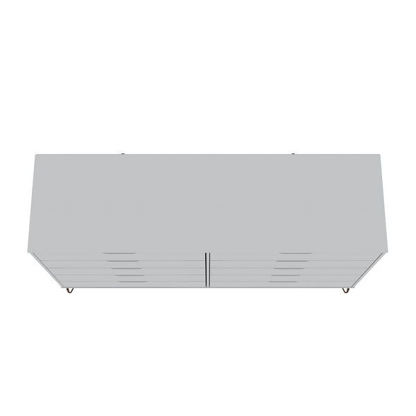 Manhattan Comfort Rockefeller Mid-Century Modern 3- Piece Bedroom Dresser Set White 178GMC1