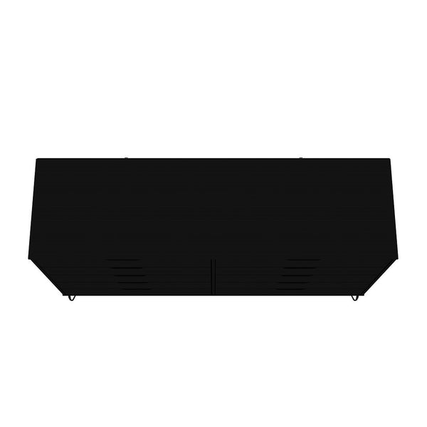 Manhattan Comfort Rockefeller Mid-Century Modern 3- Piece Bedroom Dresser Set Black 178GMC2