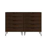 Manhattan Comfort Rockefeller Mid-Century Modern 3- Piece Bedroom Dresser Set Brown 178GMC5