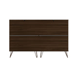 Manhattan Comfort Rockefeller Mid-Century Modern 3- Piece Bedroom Dresser Set Brown 178GMC5