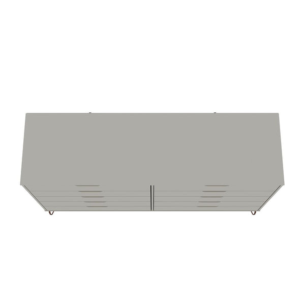 Manhattan Comfort Rockefeller Mid-Century Modern 3- Piece Bedroom Dresser Set Off White 178GMC8