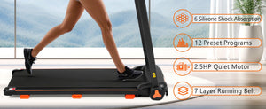 English Elm Treadmills Folding Home Fitness Machine 2.5hp Motor Shock Absorbing Belt Bluetooth Speaker N728P266573A