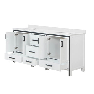 English Elm White Solid Wood Double Bath Vanity 72" x 22" with Cultured Marble Top, Soft-Close Drawers, Storage B2731P260721