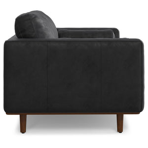 English Elm Morrison 72-Inch Genuine Leather Sofa: Stylish, Mid-Century Loveseat For Cozy Living Spaces & Comfort B136P364282