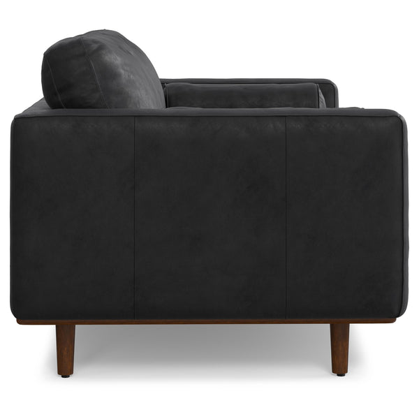 English Elm Morrison 72-Inch Genuine Leather Sofa: Stylish, Mid-Century Loveseat For Cozy Living Spaces & Comfort B136P364282