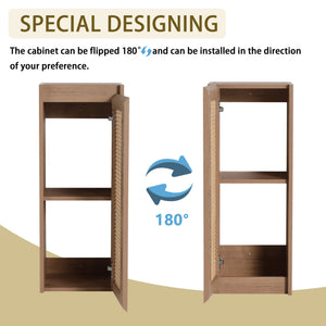 English Elm 36" Bathroom Side Cabinet - Modern Wall-Mounted Design With Soft-Close Doors For Organized Storage W999S00339