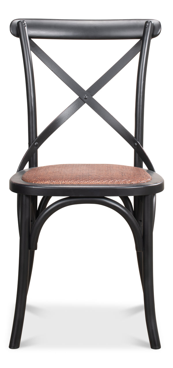 Sarreid Tuileries Gardens Side Chair Set Of 2 - Elegant Birch Design With Stunning Shanghai Black Finish Black  17906