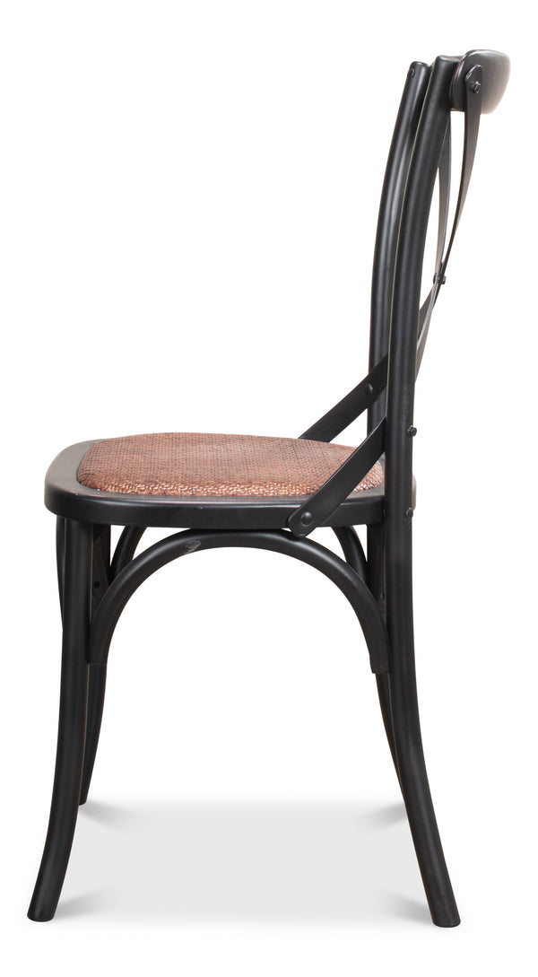 Sarreid Tuileries Gardens Side Chair Set Of 2 - Elegant Birch Design With Stunning Shanghai Black Finish Black  17906