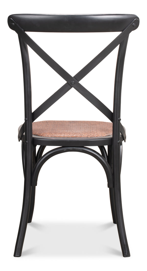 Sarreid Tuileries Gardens Side Chair Set Of 2 - Elegant Birch Design With Stunning Shanghai Black Finish Black  17906