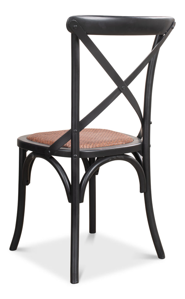 Sarreid Tuileries Gardens Side Chair Set Of 2 - Elegant Birch Design With Stunning Shanghai Black Finish Black  17906