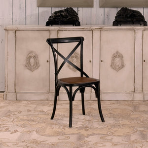 Sarreid Tuileries Gardens Side Chair Set Of 2 - Elegant Birch Design With Stunning Shanghai Black Finish Black  17906