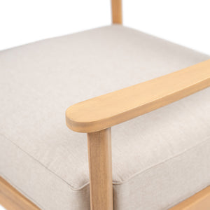 English Elm Christopher Knight Home® - Mallorca Acacia Wood Club Chair With Plush Cushion – Stylish Outdoor Seating For Patios & Gardens N775P263954T