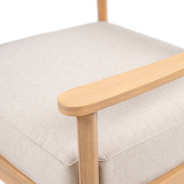 English Elm Christopher Knight Home® - Mallorca Acacia Wood Club Chair With Plush Cushion – Stylish Outdoor Seating For Patios & Gardens N775P263954T