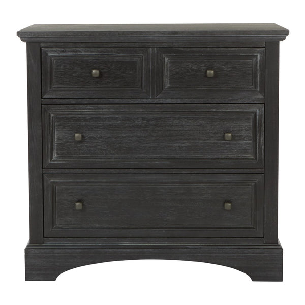 OSP Home Furnishings Farmhouse Basics 3 Drawer Chest Rustic Black