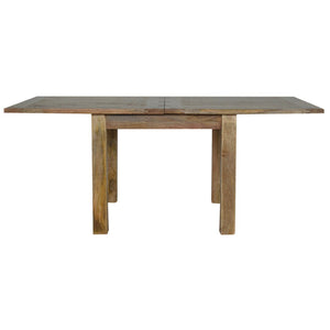 English Elm Solid Wood Extendable Butterfly Dining Table - Rustic Mango With Oak Finish, Seats 2 To 6 Effortlessly B182P280764-GIGA