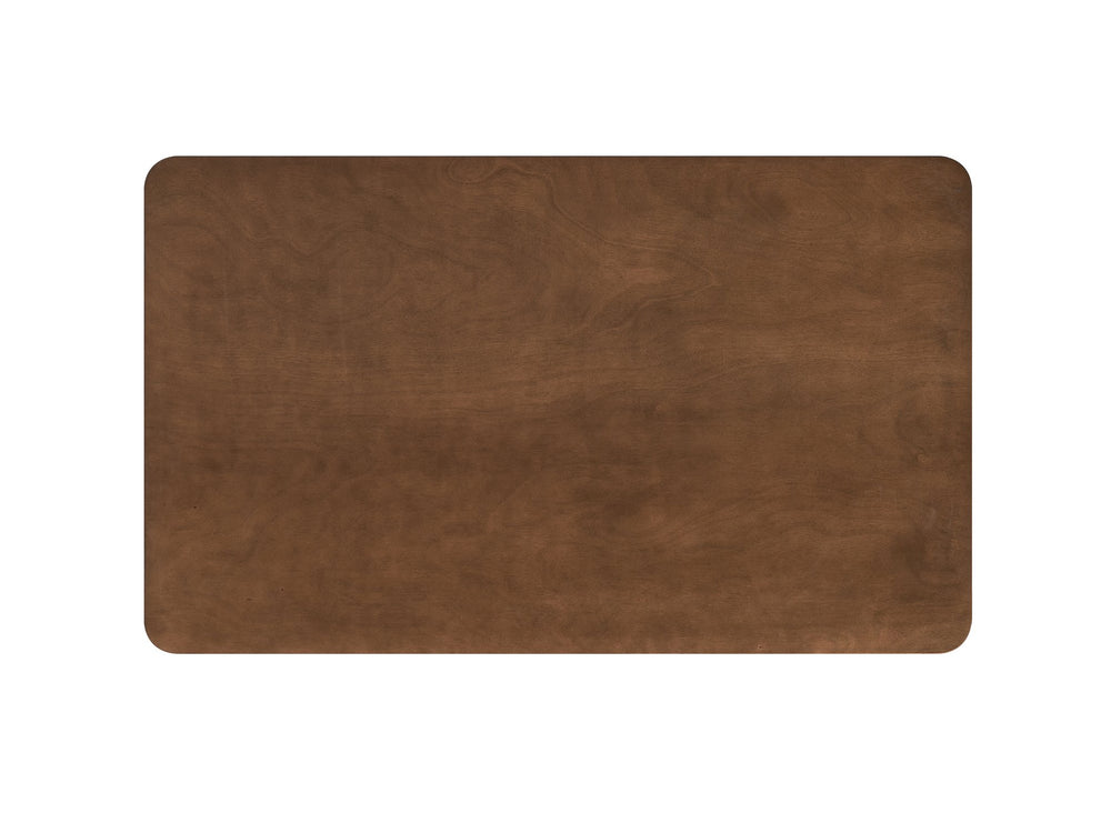 English Elm Kaela Walnut Finish Dining Table - Durable Rubber & Composite Wood Rectangular Top for Elegant Family Meals B2726P246306