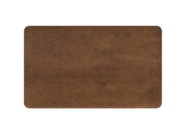 English Elm Kaela Walnut Finish Dining Table - Durable Rubber & Composite Wood Rectangular Top for Elegant Family Meals B2726P246306