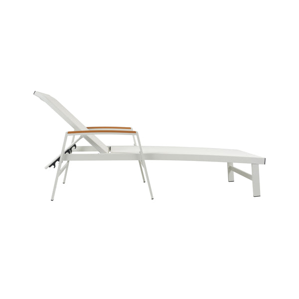 English Elm Christopher Knight Home® - Oxton Chaise Lounge - Adjustable Outdoor Seating With Rust-Resistant Frame & Breathable Mesh Comfort N775P210702W