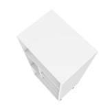 Manhattan Comfort Warren Mid-Century Modern Bookcase White with Black Feet 179AMC205