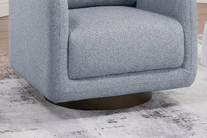 English Elm 360-degree Swivel Boucle Accent Chair with Sculptural Frame for Modern Living Rooms B089P416560