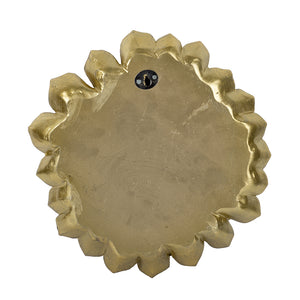 English Elm D10.2X2.4" Elegant Succulent Wall Plaque In Gold Finish - Perfect For Gallery, Home & Office Decor W2078P223118