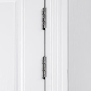 English Elm K&K 71" Farmhouse Pantry Cabinet with Embossed Texture, 2 Drawers, 8 Door Racks, Adjustable Shelves, Anti-Tip Stability Ameican White Oak N707P254905W