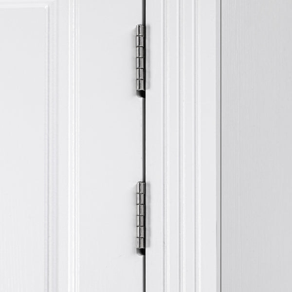 English Elm K&K 71" Farmhouse Pantry Cabinet with Embossed Texture, 2 Drawers, 8 Door Racks, Adjustable Shelves, Anti-Tip Stability Ameican White Oak N707P254905W