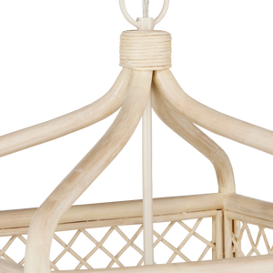 Wanstead Lantern - Handcrafted Wicker Pendant Light with Adjustable Height, Coastal Elegance & Style