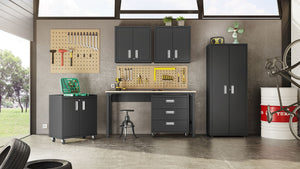 Manhattan Comfort Fortress Modern Garage Set Charcoal Grey 17GMC-CH