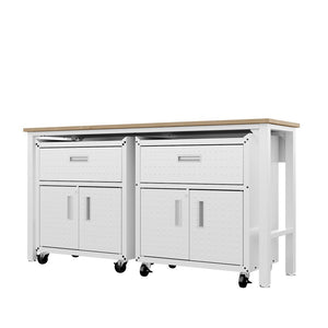Manhattan Comfort Fortress Modern Garage Set White 17GMC-WH