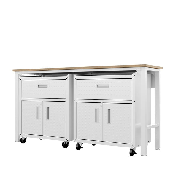 Manhattan Comfort Fortress Modern Garage Set White 17GMC-WH