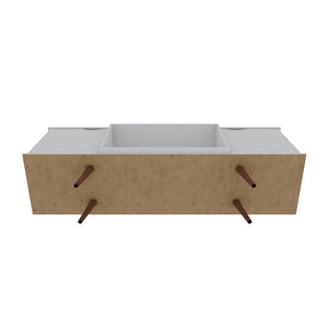 Manhattan Comfort Hampton Mid-Century Modern TV Stand White 17PMC1