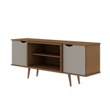 Manhattan Comfort Hampton Mid-Century Modern TV Stand Off White and Maple Cream 17PMC11