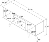 Manhattan Comfort Hampton Mid-Century Modern TV Stand Off White and Maple Cream 17PMC11