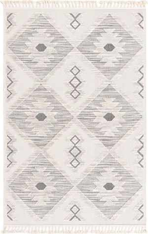 Unique Loom Arlo Kai Machine Made Tribal Rug Sandy Beige, Gray/Beige 6' 1" x 9' 0"