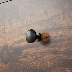 English Elm HOMCOM Mobile 3-Drawer Office Storage Cabinet with Removable Top Tray, Locking Wheels, Space-Saving Design Rustic Brown W2225P217759