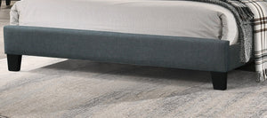 English Elm Modern Charcoal California King Bed Tufted Upholstered Headboard Platform Frame Linen-Like Fabric 92" B011P361143