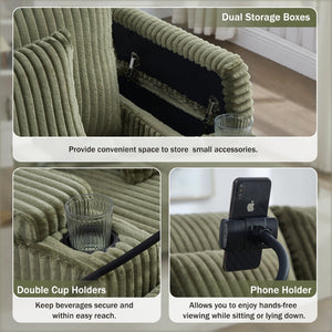 English Elm Swivel Barrel Accent Chair Chenille Tufted Round Club Seat for Living Room Lounge Green N719S002270F