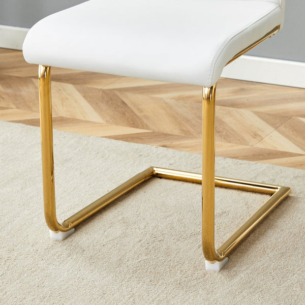 English Elm Marble-Veined Glass Dining Set: 63-Inch Transformable Table & 4 Ergonomic U-Shaped Armchairs, Modern Elegance W2920S00085