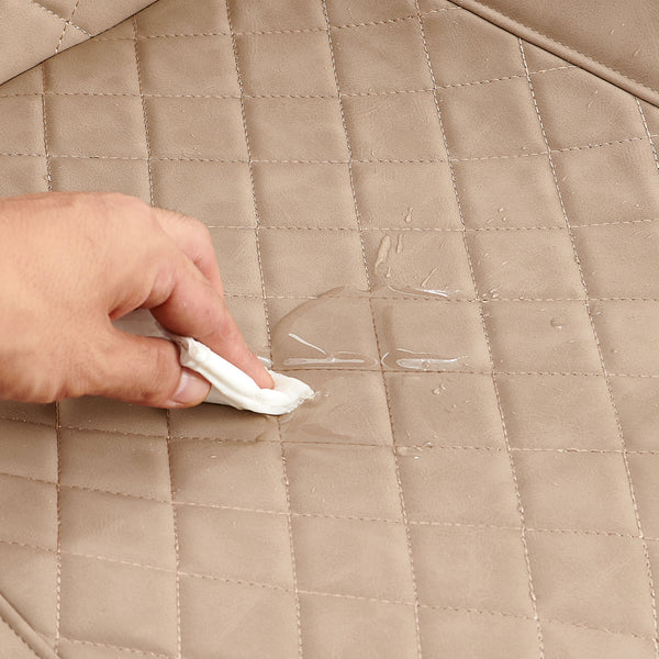 English Elm Beige Leathaire Dining Chairs Set of 4 — Mid-Century Armless Faux Leather Side Chairs with Metal Legs, Sleek Silhouette for Kitchen & Living Room (34.45x24.22x21.46) W1164P225823