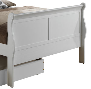 English Elm Charming Full Trundle Bed White — Durable Particle Board, Space-Saving Slide-Out Guest Bed, 87"D B078S00386
