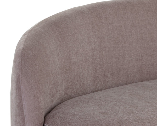 Sunpan Kendra Sofa - Contemporary Curved Design with Warm Undertones for a Bold, Stylish Living Space Planet Lilac