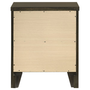 English Elm Clement Dark Cocoa Two-Drawer Nightstand with Brushed Nickel Hardware, Sturdy Wood, Versatile Style (26.25"H) B062P375568