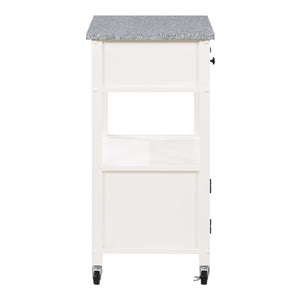 OSP Home Furnishings Fairfax Kitchen Cart White White
