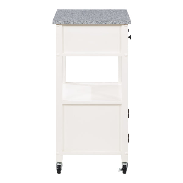 OSP Home Furnishings Fairfax Kitchen Cart White White