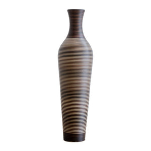 English Elm 39.4" Handcrafted Pvc Floor Vase Textured Brown Gradient Boho Entryway Accent W2796P446192