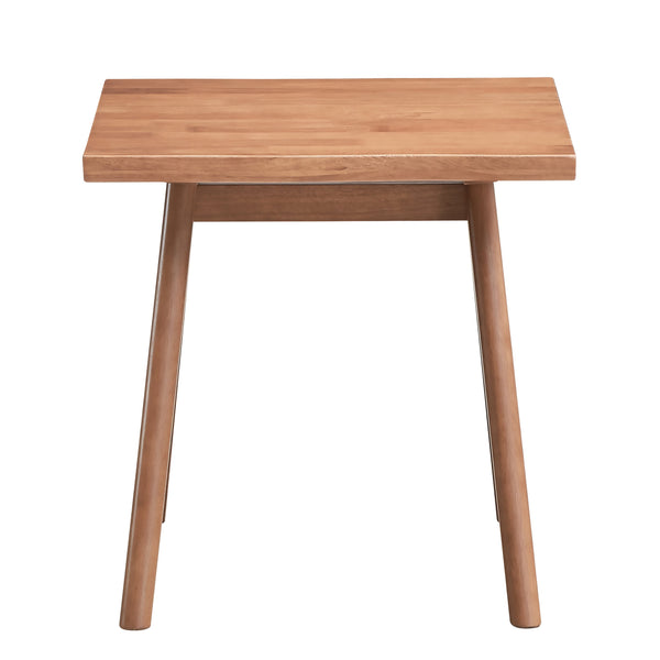 English Elm Natural Accent Table with Rustic Rubberwood Finish, Sturdy Legs, Versatile Rectangular Surface for Home Decor B062P209121