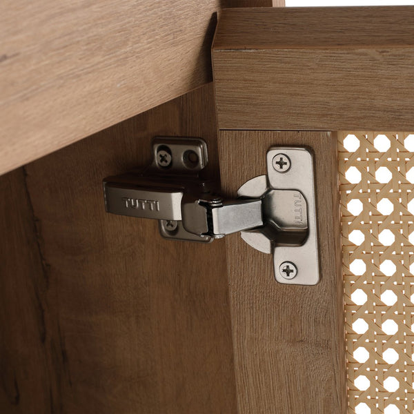 English Elm 12" Bathroom Side Cabinet - Modern Wall-Mounted Design With Soft-Close Doors & Space-Saving Style W999S00340
