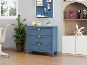 English Elm 3 Drawer Cabinet with Anti-Tip Safety, Anti-Slip Mats & Adjustable Back Buckle, 35.04x18.8x10.88 in W688115101